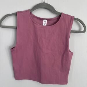 Purple cropped tank top, size xs by Yogalicious, Pure Cloud Nicki Muscle Tank